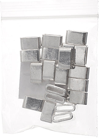 Slider - Tube Smooth (20pcs) 8mm  Lead Free / Nickel Free