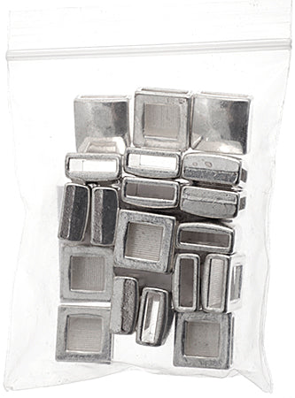 Slider - Square (20pcs) 12mm  Lead Free / Nickel Free