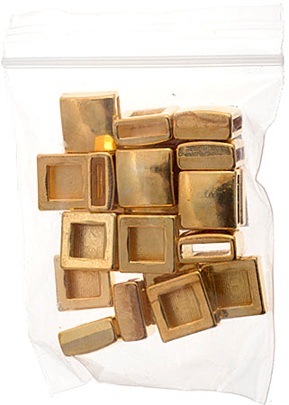 Slider - Square (20pcs) 12mm  Lead Free / Nickel Free