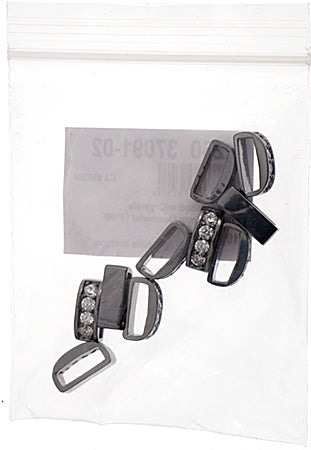 Slider - Band With Crystals (10pcs) 4mm  Lead Free / Nickel Free