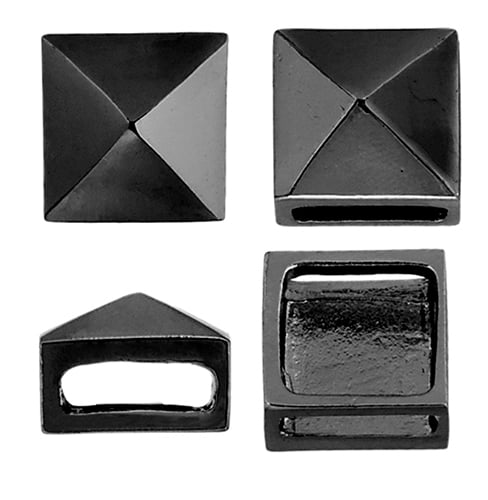 Slider - Square Spike (2pcs) 13x10mm  Lead Free / Nickel Free