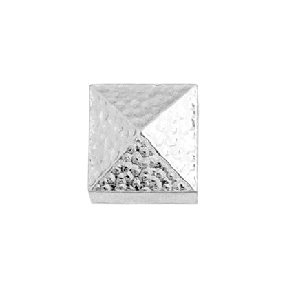 Slider - Square Spike Hammered (2pcs) 13x10mm  Lead Free / Nickel Free