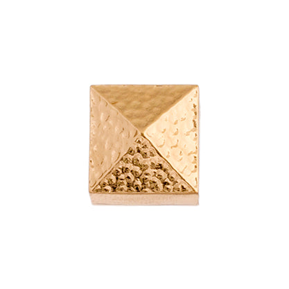 Slider - Square Spike Hammered (2pcs) 13x10mm  Lead Free / Nickel Free