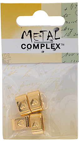 Slider - Tube With Heart (4pcs) 7.5mm  Lead Free / Nickel Free