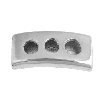 Slider - Tube 3 Holes (1pc) 28mm  Lead Free / Nickel Free