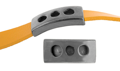 Slider - Tube 3 Holes (1pc) 28mm  Lead Free / Nickel Free