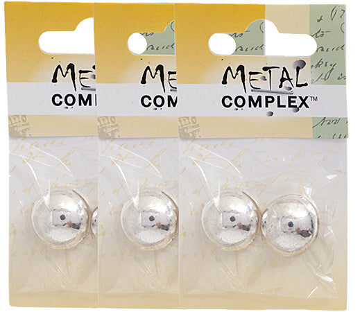 Slider - Round Dome Smooth (2pcs)19mm  Lead Free / Nickel Free