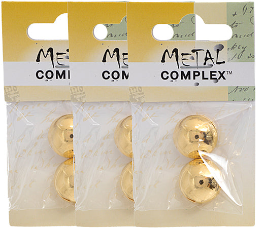 Slider - Round Dome Smooth (2pcs)19mm  Lead Free / Nickel Free