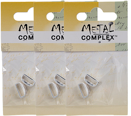 Slider - Band With Crystals (2pcs) 4mm  Lead Free / Nickel Free