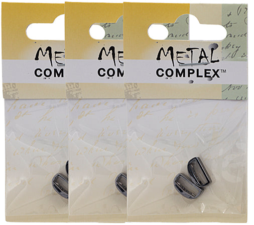 Slider - Band With Crystals (2pcs) 4mm  Lead Free / Nickel Free