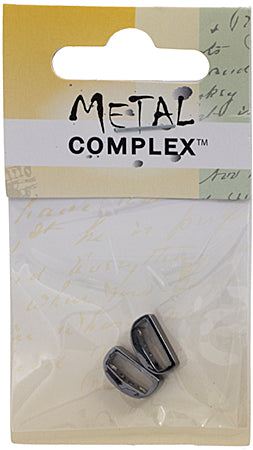 Slider - Band With Crystals (2pcs) 4mm  Lead Free / Nickel Free