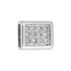 Slider - Rectangle With Crystals (2pcs) 15mm  Lead Free / Nickel Free
