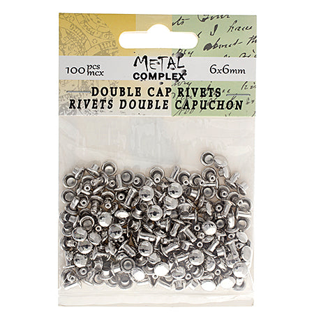 Rivet Round Double Cap 100pcs 6x6mm 