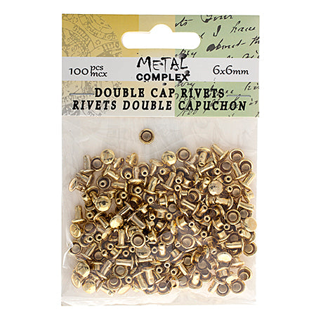 Rivet Round Double Cap 100pcs 6x6mm