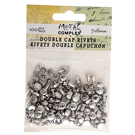Rivet Round Double Cap 100pcs 7x6mm 