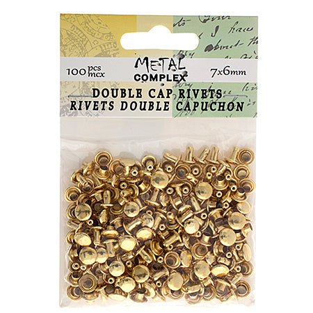 Rivet Round Double Cap 100pcs 7x6mm