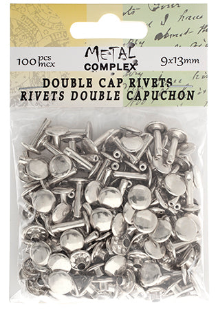 Rivet Round Double Cap 100pcs 9x13mm 