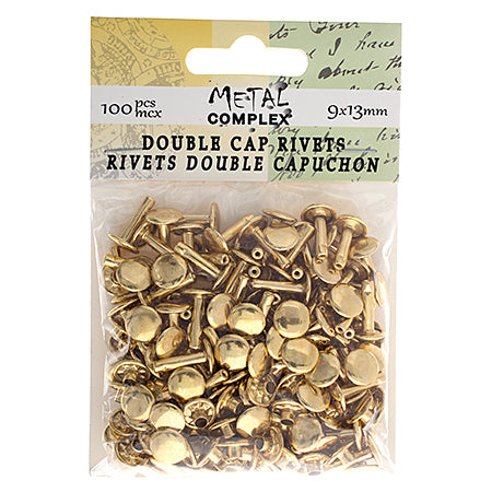 Rivet Round Double Cap 100pcs 9x13mm 
