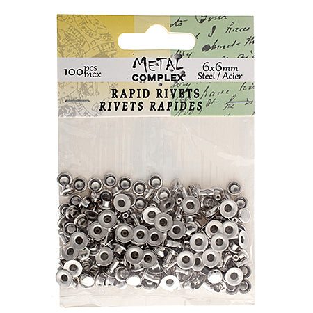 Rapid Rivet Round Cap Steel 6x6mm  (100pcs)