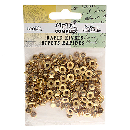 Rapid Rivet Round Cap Steel 6x6mm  (100pcs)