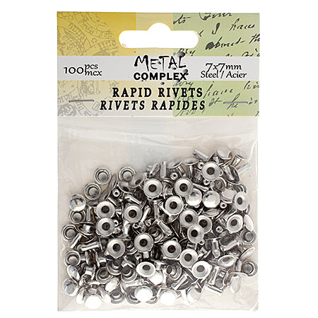 Rapid Rivet Round Cap Steel 7x7mm  (100pcs)