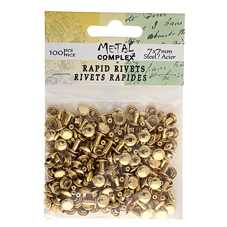 Rapid Rivet Round Cap Steel 7x7mm  (100pcs)