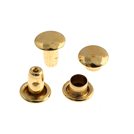 Rapid Rivet Round Cap Brass 6x6mm  (100pcs)