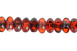 Fire/Polished 7mm Crystal Tri Beads Strung