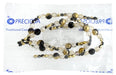 Fire-Polished Beads Mix Of 4mm Round & 8mm Round Black/Amber Half Coat & Fire-Polished 6mm Round Crystal/Clarit