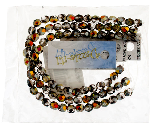 Fire-Polished 6mm Round Bead Strands