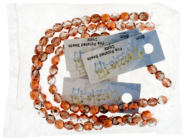 Fire-Polished 6mm Round Bead Strands