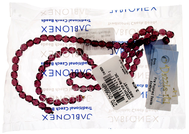 Fire-Polished 6mm Round Bead Strands