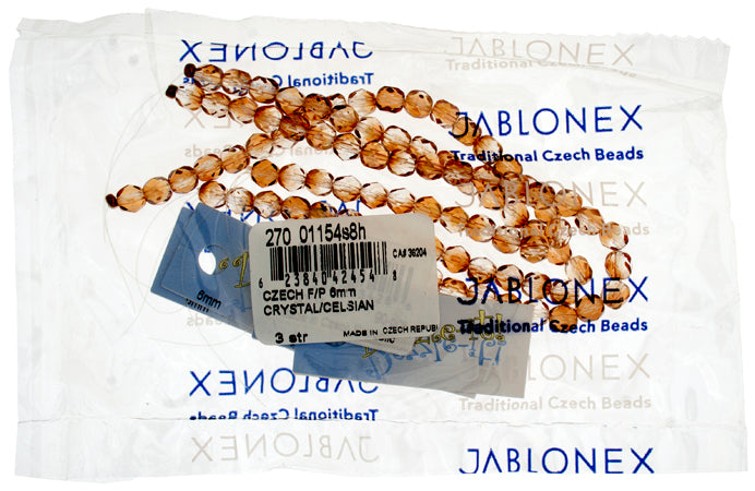 Fire-Polished 6mm Round Bead Strands