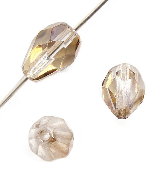 Fire-Polished 10/7mm Drop Strung