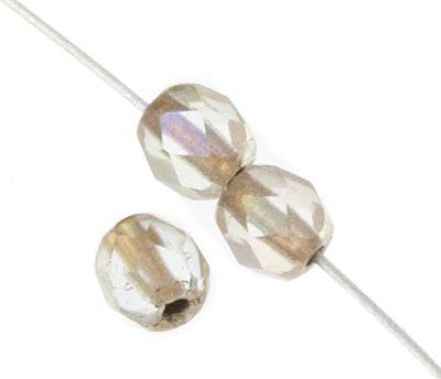 Czech Fire-Polished Road 4mm - Color Lined Strands