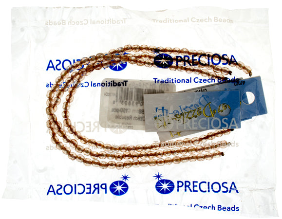 Czech Fire-Polished Road 4mm - Color Lined Strands