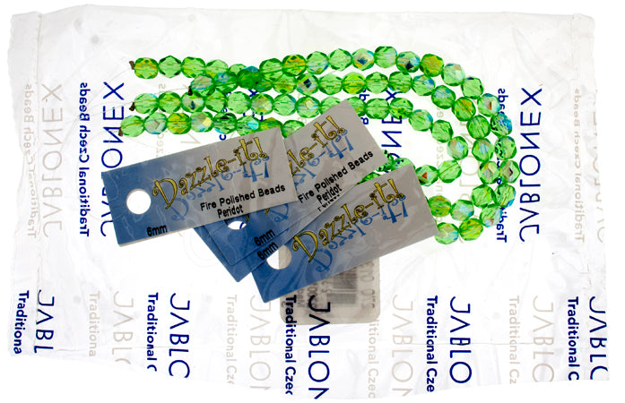 Fire-Polished 6mm Round Bead Strands