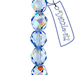 Czech Fire-Polished Round Bead 8mm Strands - Blue Shades