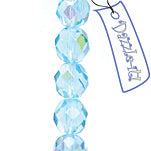 Czech Fire-Polished Round Bead 8mm Strands - Blue Shades