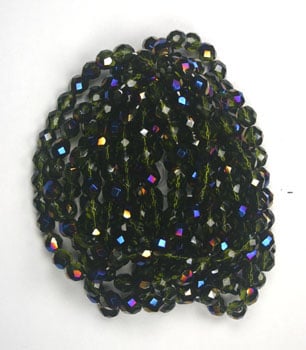 Fire-Polished 8mm Round Beads - Transparent Green Shades