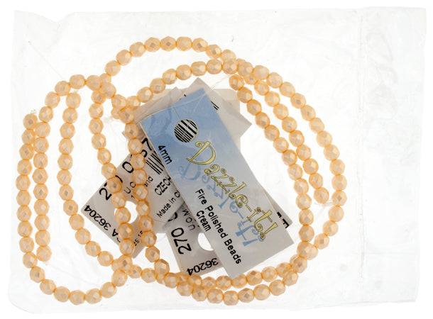 Czech Fire-Polished Round 4mm - Opaque Strands