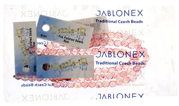 Fire-Polished 6mm Round Bead Strands