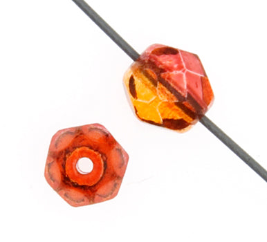 Fire-Polished 6mm Round Bead Strands - Two-Tone