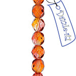 Fire-Polished 6mm Round Bead Strands - Two-Tone