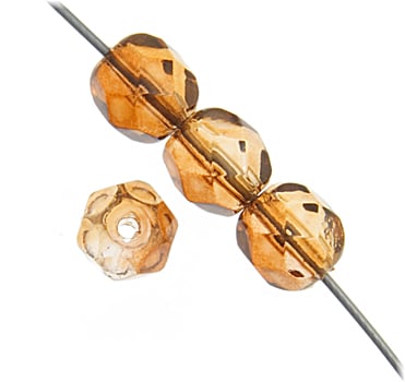 Fire-Polished 6mm Round Bead Strands - Two-Tone