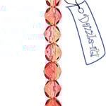 Fire-Polished 6mm Round Bead Strands - Two-Tone