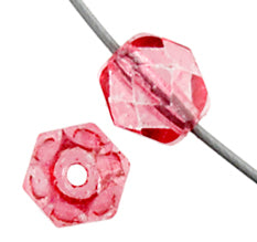Fire-Polished Round Beads 6mm - Pink Shades