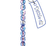 Czech Fire-Polished Round 4mm - Transparent Two Tone Strands