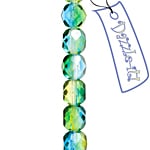 Fire-Polished 6mm Round Bead Strands - Two-Tone