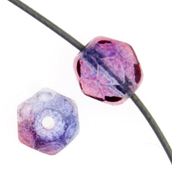 Fire-Polished 6mm Round Bead Strands - Two-Tone